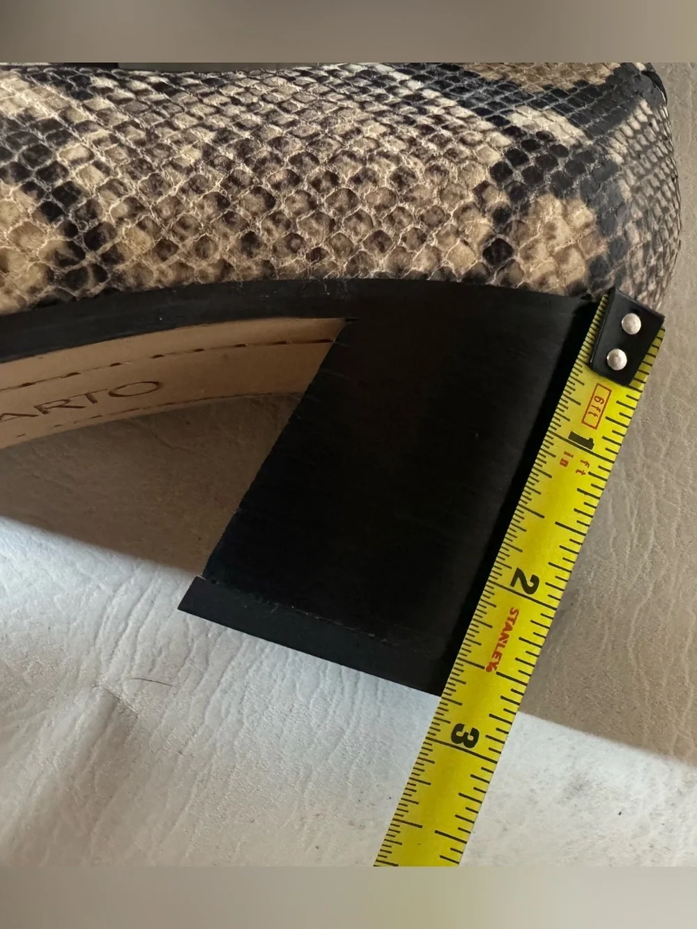 Sarto Python Heeled Loafers
